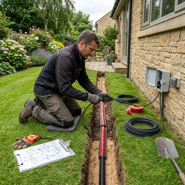 Strom in den Garten verlegen Schritt für Schritt