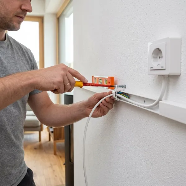 Stromkabel aufputz Schritt für Schritt verlegen